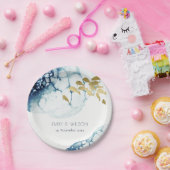 ELEGANT GOLD NAVY UNDERWATER ZEE VIS WEDING PAPIEREN BORDJE (Feest)