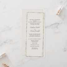 Elegant Gold Neutral Geometric Lijst Long Wedding