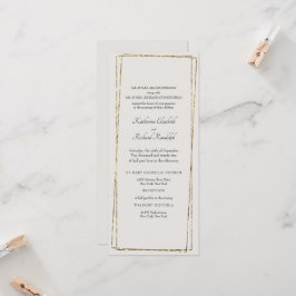 Elegant Gold Neutral Geometric Lijst Long Wedding