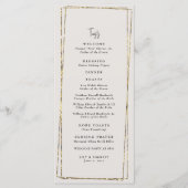 Elegant Gold Neutral Wedding Toasts Menu (Voorkant)