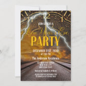 Elegant  Gold New Year Eve Party Kaart (Voorkant)