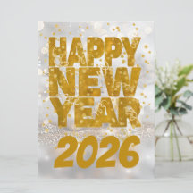 Elegant Gold New Year Greeting
