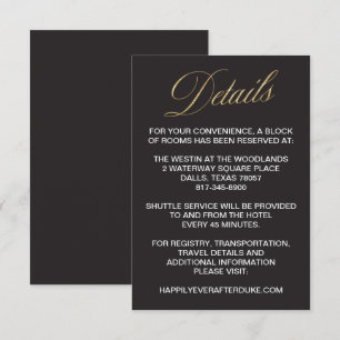 Elegant Gold New Years Eve Wedding Detail Kaart