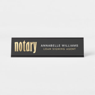 Elegant Gold Notary Loan Agent Bureau Naambordje