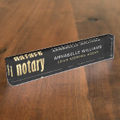 Elegant Gold Notary Loan Agent Naambordje (Zijkant)