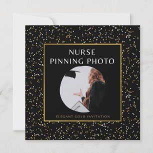 Elegant Gold Nurse Pinning Ceremory Photo Kaart
