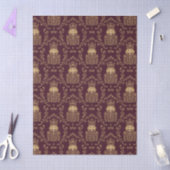 Elegant Gold Nutcracker Christmas Damask Tissuepapier (Craft)