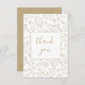 Elegant Gold Ocean Vrijgezellenfeest Hartelijk dan Bedankkaart (Voorkant / Achterkant)