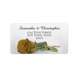 Elegant Gold Ochre Roos Wedding Address Etiket
