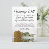 Elegant Gold Ochre Roos Wedding Wishing Well Poem Informatiekaartje (Staand voorkant)