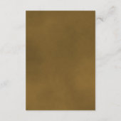 Elegant Gold Ochre Roos Wedding Wishing Well Poem Informatiekaartje (Achterkant)