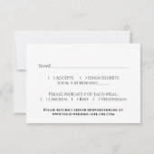 Elegant Gold of Geel Reflecterend Roos Wedding RSVP Kaartje (Achterkant)