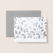 Elegant Gold of Silver Floral Monogram Folie Kaarten (Met envelop)