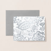 Elegant Gold of Silver Floral Monogram Folie Kaarten (Met envelop)