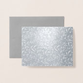 Elegant Gold of Silver Floral Monogram Folie Kaarten (Met envelop)