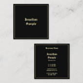 Elegant Gold Old English Script Font Professional Vierkante Visitekaartje (Voorkant / Achterkant)