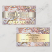 Elegant, Gold, Ombre Marble Stone Loyalty Kaart (Voorkant / Achterkant)