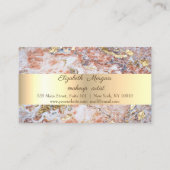 Elegant, Gold, Ombre Marble Stone Loyalty Kaart (Achterkant)