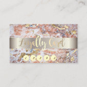 Elegant, Gold, Ombre Marble Stone Loyalty Kaart (Voorkant)