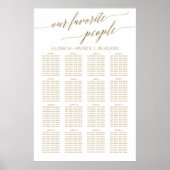 Elegant Gold Onze favoriete zoekkaart voor mensen Poster (Voorkant)