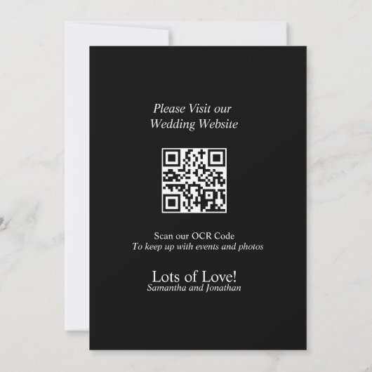 Elegant Gold op Black Save the Date Kaart (Achterkant)