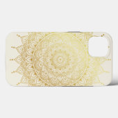 Elegant Gold op Cream Floral Henna Mandala Hoesje- Case-Mate iPhone Case (Achterkant (horizontaal))