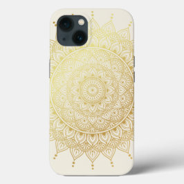 Elegant Gold op Cream Floral Henna Mandala Hoesje- Case-Mate iPhone Case
