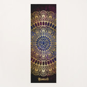 Elegant Gold op Dark Nebula Lotus Henna Mandala Yogamat (Voorkant)