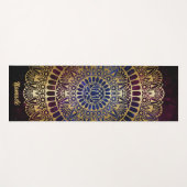 Elegant Gold op Dark Nebula Lotus Henna Mandala Yogamat (Voorkant (horizontaal))