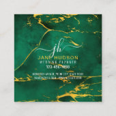 Elegant Gold op Gold Speckles minimalistisch 2,5 x Vierkante Visitekaartje (Achterkant)