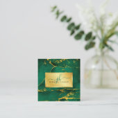 Elegant Gold op Gold Speckles minimalistisch 2,5 x Vierkante Visitekaartje (Staand voorkant)