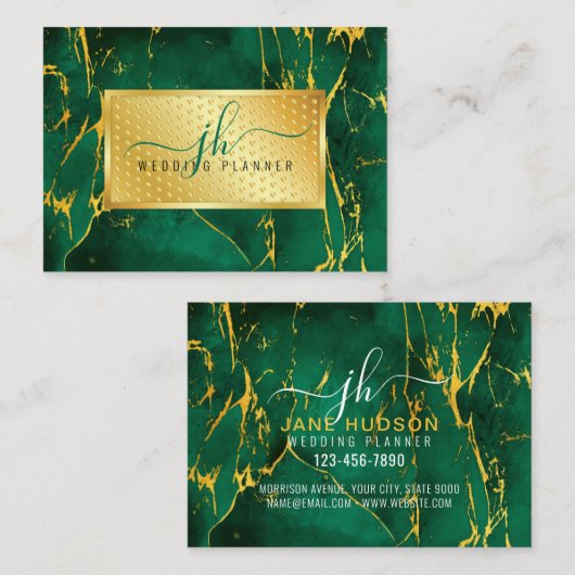 Elegant Gold op Gold Speckles minimalistisch 3,5 x Visitekaartje (Voorkant / Achterkant)