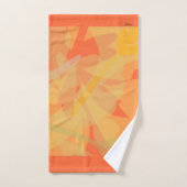 Elegant Gold Oranje Abstract Floral Bad Handdoek (Handdoek)