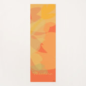 Elegant Gold Oranje Abstract Floral Yogamat (Voorkant)