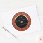 Elegant Gold Oriental Carpet Jubileum Ronde Sticker (Envelop)