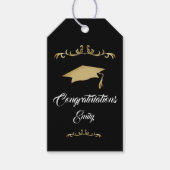 Elegant Gold Ornament Afstuderen Cadeaulabel (Voorkant)
