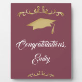 Elegant Gold Ornament Afstuderen Fotoplaat (Voorkant)