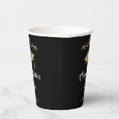 Elegant Gold Ornament Afstuderen Papieren Bekers (Rechts)