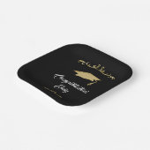 Elegant Gold Ornament Afstuderen Papieren Bordje (Gebogen)