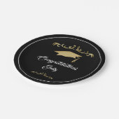 Elegant Gold Ornament Afstuderen Papieren Bordje (Gekanteld)