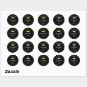 Elegant Gold Ornament Afstuderen Ronde Sticker (Vel)