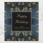 Elegant Gold Ornament Wijn Etiket (Enkel label)