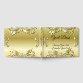 Elegant Gold Ornamental Design Black Lettering Gastenboek (Volledig)
