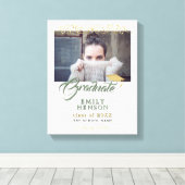 Elegant Gold Ornamenten Afstuderen Afstuderen Foto Canvas Afdruk (Insitu (Houten vloer))