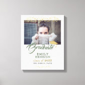 Elegant Gold Ornamenten Afstuderen Afstuderen Foto Canvas Afdruk (Voorkant)