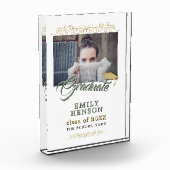 Elegant Gold Ornamenten Afstuderen Afstuderen Fotoblokken (Links)