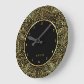 Elegant Gold Ornante Lace Circle Frame Grote Klok (Hoek)