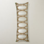Elegant Gold Ornate Body Pillow Lichaamskussen (Achterkant (Verticaal))
