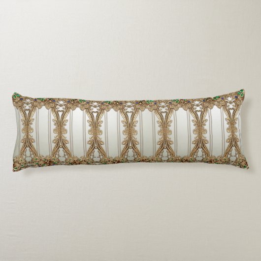 Elegant Gold Ornate Body Pillow Lichaamskussen (Achterkant)