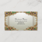 Elegant Gold Ornate Business Card Visitekaartje (Achterkant)